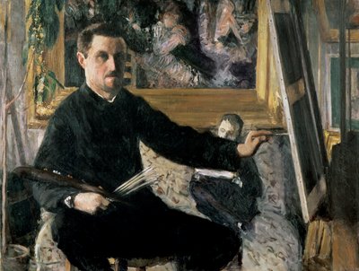 Self Portrait with an Easel, c.1879 by Gustave Caillebotte