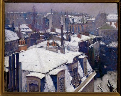 Snow on Roofs by Gustave Caillebotte