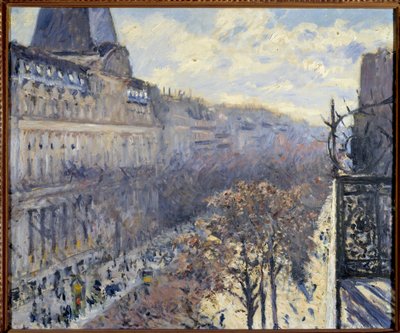 The Boulevard des Italians in Paris by Gustave Caillebotte