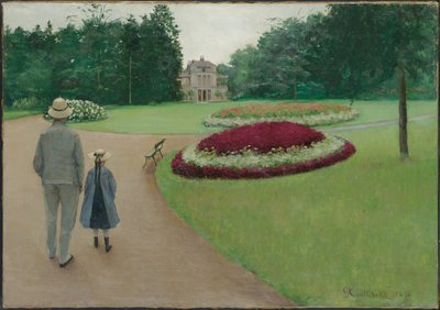 The Park of the Caillebotte Property at Yerres by Gustave Caillebotte