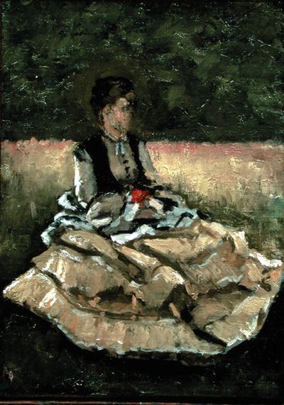 Woman Seated on the Lawn by Gustave Caillebotte