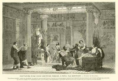 Reconstruction of the house of a wealthy Roman, Rue Montaigne, Paris, France by Gustave Clarence Rodolphe Boulanger