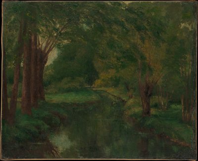 A Brook in a Clearing (possibly "Brook, Valley of Fontcouverte; Study") by Gustave Courbet