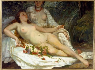 Bathers (Two Naked Women) by Gustave Courbet