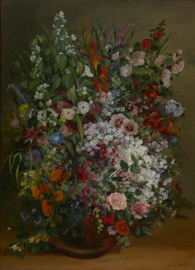 Bouquet of Flowers in a Vase by Gustave Courbet