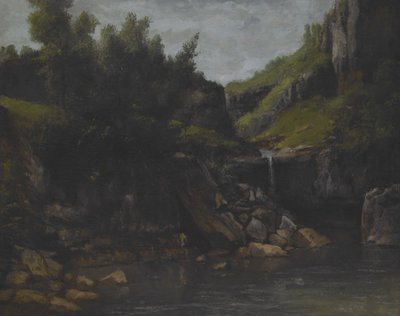 Cascade in a Rocky Landscape, c.1872-4 by Gustave Courbet