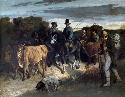 Farmers of Flagey Returning from the Exhibition by Gustave Courbet