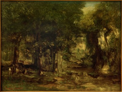 The Deer at the Stream of Plaisir-Fontaine by Gustave Courbet