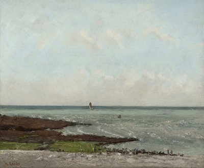 Laundresses at Low Tide, Étretat by Gustave Courbet