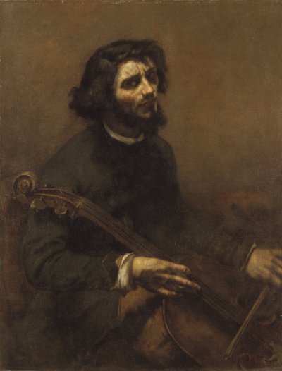 The Cellist (Self-portrait) by Gustave Courbet