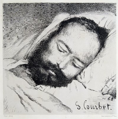 Mortuary portrait of Proudhon, 20/01/1865 - by Gustave Courbet by Gustave Courbet