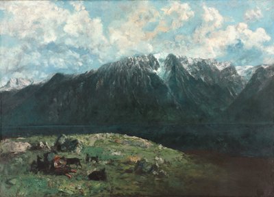 Panoramic View of the Alps, Les Dents du Midi, 1877 by Gustave Courbet