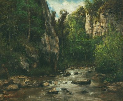 Landscape Near Puit Noir Near Ornans by Gustave Courbet