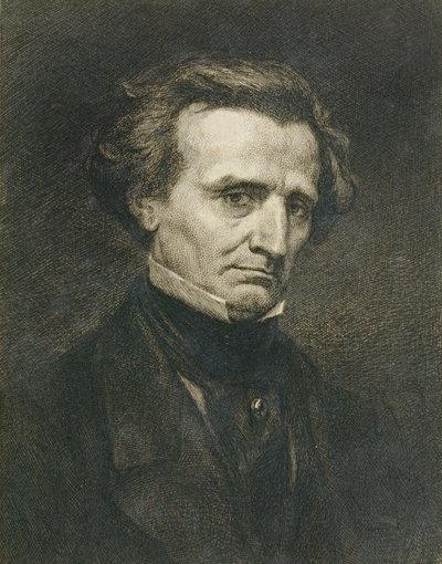Portrait of Hector Berlioz, Engraved by A. Gilbert, Published in the 