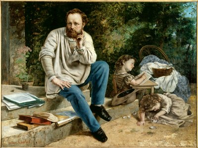 Portrait of Pierre Joseph Proudhon by Gustave Courbet