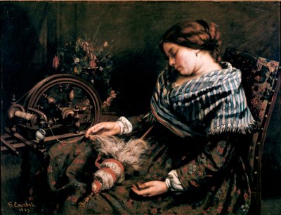 The Sleeping Spinner by Gustave Courbet