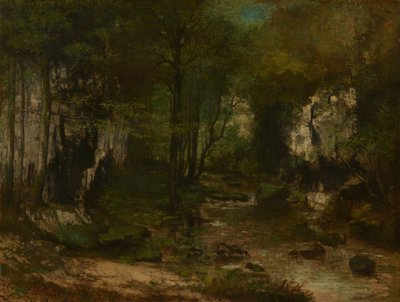 The Stream (The Brook of the Black Well; Valley of the Loue) by Gustave Courbet