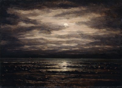 Twilight on Lake Leman in Bon Port by Gustave Courbet