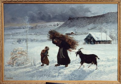 Village poverty, Ornans by Gustave Courbet