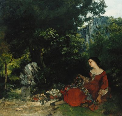 Woman with a Garland, 1856 by Gustave Courbet