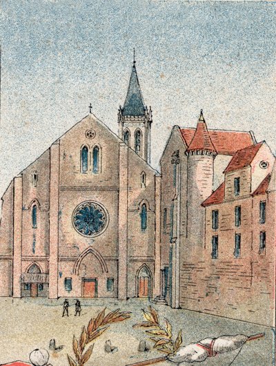 View of the Abbey St Genevieve in Paris by Gustave Demoulin