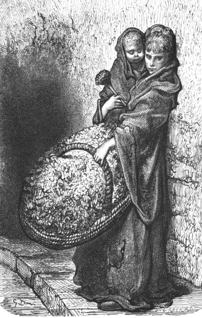 A Flower Girl by Gustave Dore
