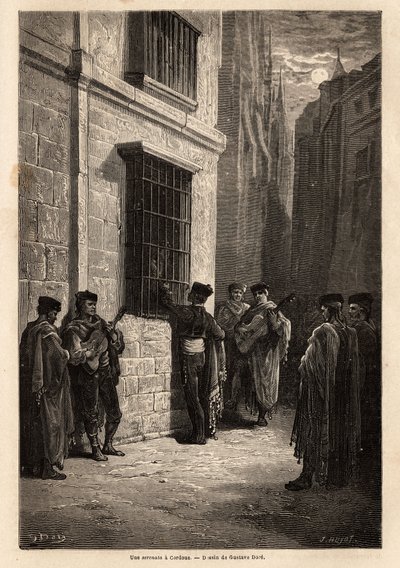 A Serenade in the Moonlight by Gustave Dore