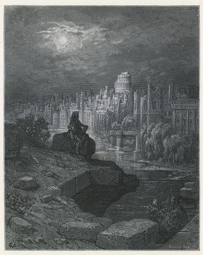A Traveller from New Zealand Contemplating the Ruins of London by Gustave Dore