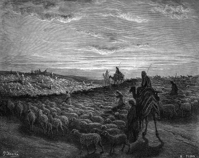 Abram on His Journey into Canaan - Bible by Gustave Dore