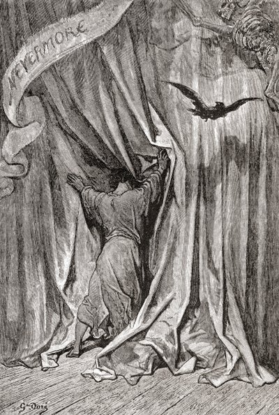 After a Drawing by Gustave Dore for Edgar Allan Poe