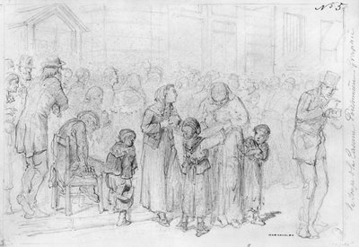 Album of the Siege of Paris, the soup of the Poissonniere barracks by Gustave Dore