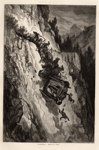 An Accident of Diligence by Gustave Dore