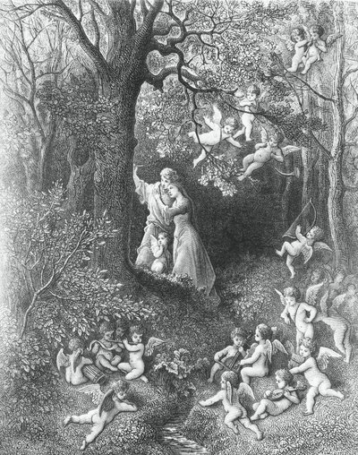Angelica and Medoro, from The Frenzy of Orlando by Gustave Dore
