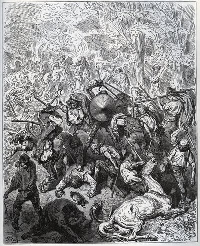 Battle with mule-makers - The Yangois used their clubs - from 