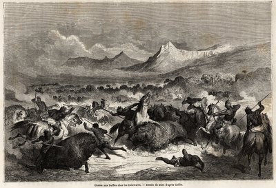 Buffalo Hunting Among the Delawares by Gustave Dore