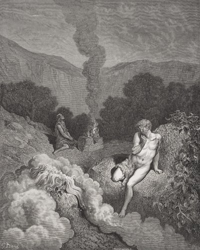Cain and Abel Offering Their Sacrifices, illustration from Dore