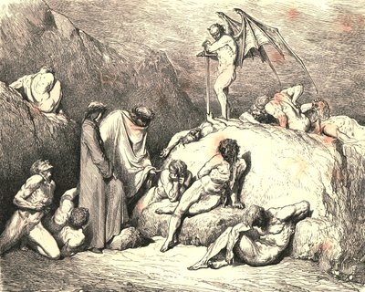 Call thou to mind Piero of Medicina, if again returning by Gustave Dore