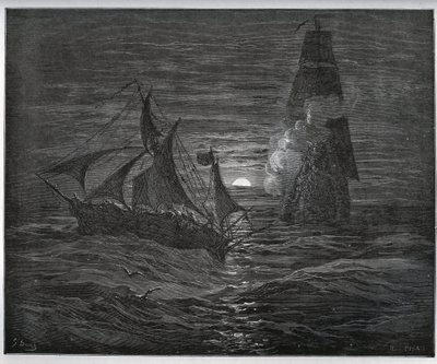 Captive Story. The Spanish Escape Boat is Attacked by a French Ship from 