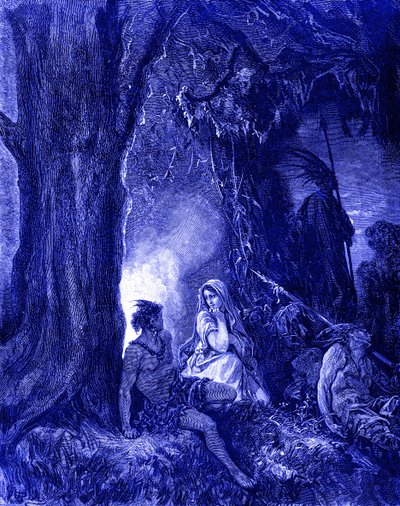 Chactas and Atala (engraving) by Gustave Dore