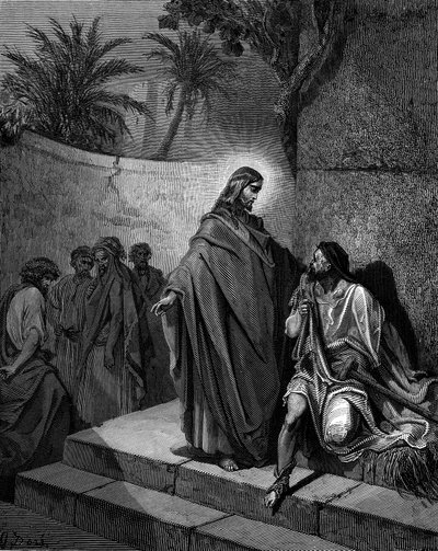 Christ healing the man sick of the palsy by Gustave Dore