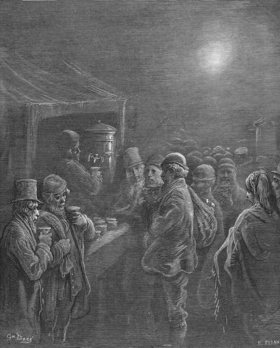 Coffee Stall - Early Morning by Gustave Dore