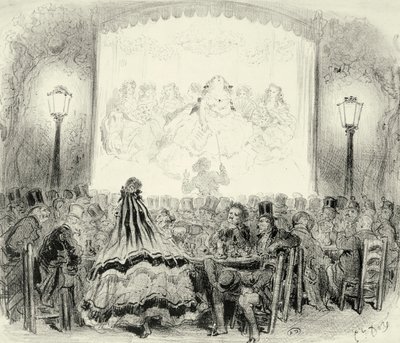Coffee Concert Hall in France by Gustave Dore