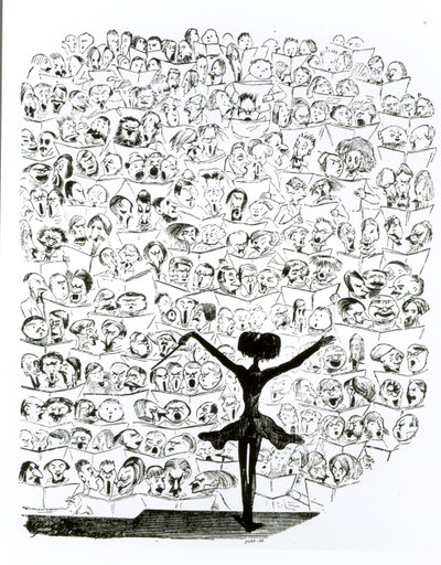 Concert of the Philharmonic Society, caricature of Hector Berlioz from 