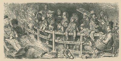Crowds watch carriage racing by Gustave Dore