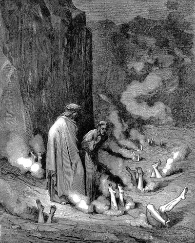 Dante and Virgil in the Inferno by Gustave Dore