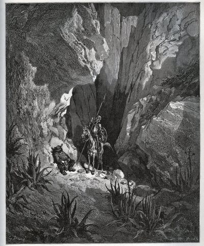Don Quixote and Sancho Panza Find the Things of a Traveler - from 