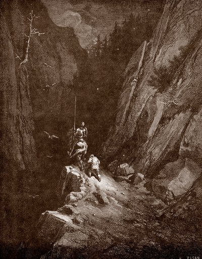 Don Quixote and Sancho Panza in the Heart of the Sierra Morena (engraving) by Gustave Dore