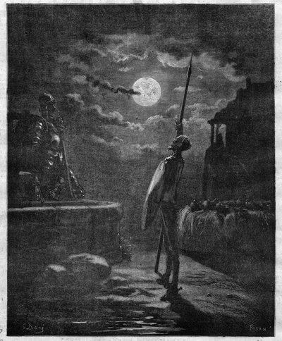 Don Quixote by Miguel de Cervantes (1547-1616) illustrated by Gustave Dore - Engraving In 