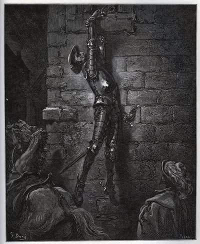 Don Quixote trapped by the innkeeper
