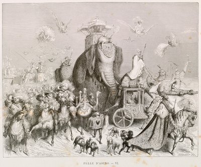 Donkey skin, illustration for Complete Fairy Tales by Charles Perrault, by Gustave Dore by Gustave Dore